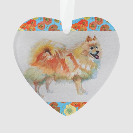 Duitse Spitz Pommerse hond Christmas Ornament (achterkant)