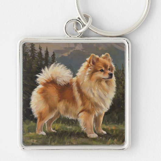 Duitse Spitz Sleutelhanger (Voorkant)