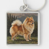 Duitse spitz sleutelhanger (Voorkant)