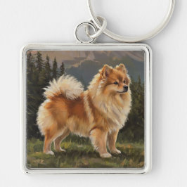 Duitse spitz sleutelhanger