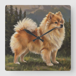 Duitse Spitz Vierkante Klok