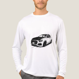 Duitse sport-SUV monochrome vector kunst Tri-Blend Shirt