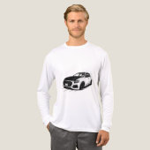 Duitse sport-SUV monochrome vector kunst Tri-Blend Shirt (Voorkant)