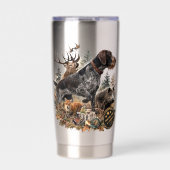 Duitse Staande Draadhaar Geïsoleerde Drinkbeker (Voorkant)