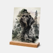 Duitse Staande Draadhar Acryl Bord (Hoek)