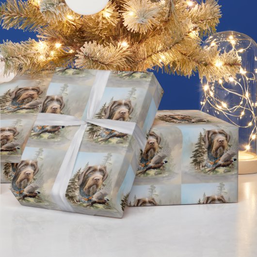 Duitse Staande Draadhar Cadeaupapier (Feestdagen)