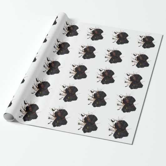 Duitse Staande Draadhar Cadeaupapier (Uitgerold)