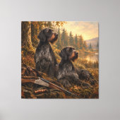 Duitse Staande Draadhar Canvas Afdruk (Voorkant)
