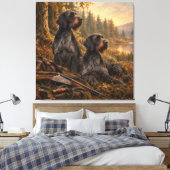 Duitse Staande Draadhar Canvas Afdruk (Insitu (Slaapkamer))