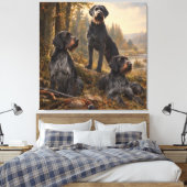 Duitse Staande Draadhar Canvas Afdruk (Insitu (Slaapkamer))