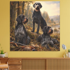 Duitse Staande Draadhar Canvas Afdruk