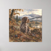 Duitse Staande Draadhar Canvas Afdruk (Voorkant)