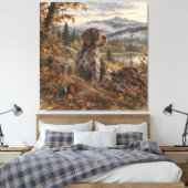 Duitse Staande Draadhar Canvas Afdruk (Insitu (Slaapkamer))