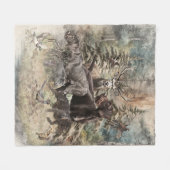 Duitse Staande Draadhar Fleece Deken (Voorkant (Horizontaal))