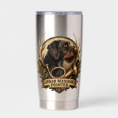 Duitse Staande Draadhar Geïsoleerde Drinkbeker (Achterkant)