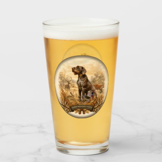 Duitse Staande Draadhar Glas (Voorkant gevuld)