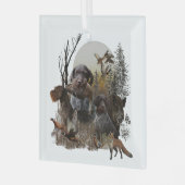Duitse Staande Draadhar Glas Ornament (Voorkant links)