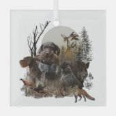 Duitse Staande Draadhar Glas Ornament (Voorkant)