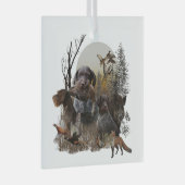 Duitse Staande Draadhar Glas Ornament (Voorkant Rechts)