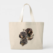 Duitse Staande Draadhar Grote Tote Bag (Achterkant)