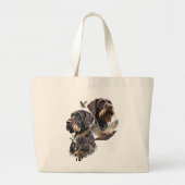 Duitse Staande Draadhar Grote Tote Bag (Voorkant)