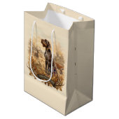 Duitse Staande Draadhar Medium Cadeauzakje (Voorkant Gekanteld)