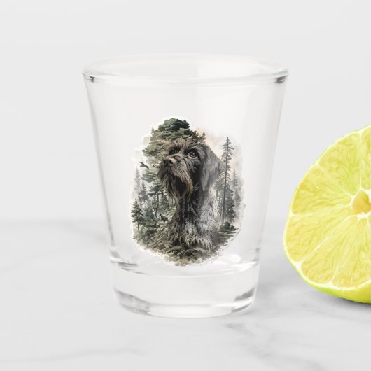 Duitse Staande Draadhar Shot Glas (Voorkant)