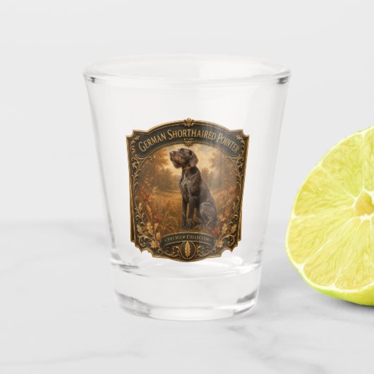 Duitse Staande Draadhar Shot Glas (Voorkant)