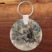 Duitse Staande Draadhar Sleutelhanger (Voorkant)