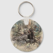 Duitse Staande Draadhar Sleutelhanger (Achterkant)