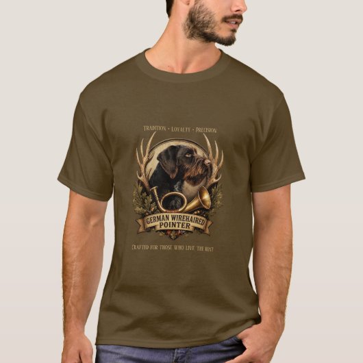 Duitse Staande Draadhar T-shirt (Voorkant)