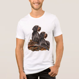 Duitse Staande Draadhar Tri-Blend Shirt