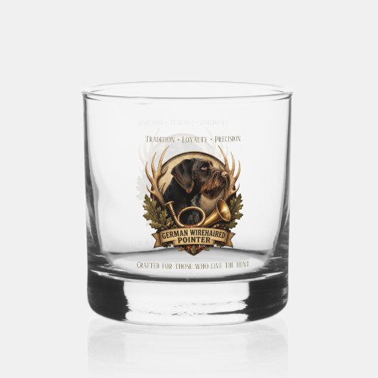 Duitse Staande Draadhar Whisky Glas (Achterkant)