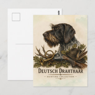 Duitse Staande Draadharig - Jachtcollectie Briefkaart
