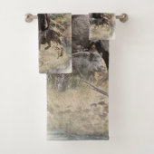 Duitse Staande Draadharige Pointer Bad Handdoek (Insitu)