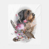 Duitse Staande Draadharige Pointer    Fleece Deken (Voorkant)
