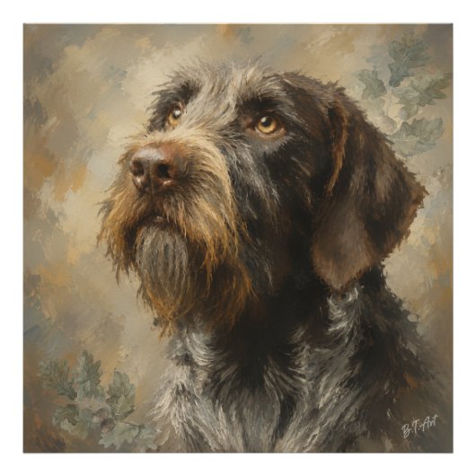 Duitse Staande Draadharige Pointer Foto Afdruk (Voorkant)