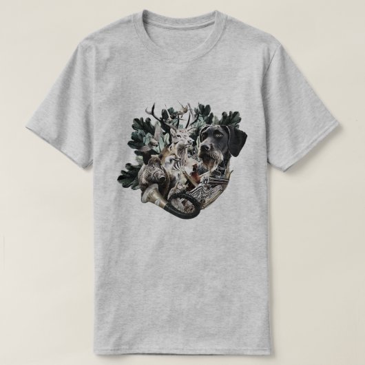 Duitse Staande Draadharige Pointer T-shirt (Design voorkant)