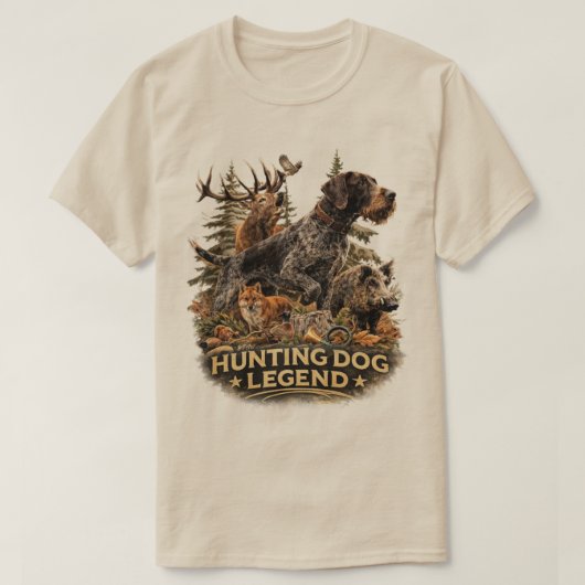 Duitse Staande Draadharige Pointer T-shirt (Design voorkant)