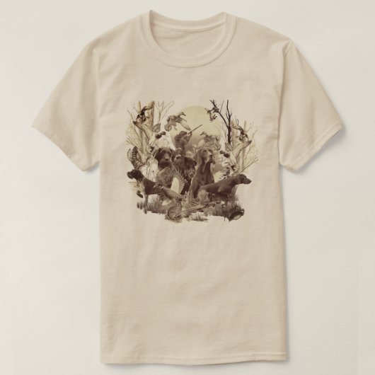 Duitse Staande Draadharige Pointer T-shirt (Design voorkant)