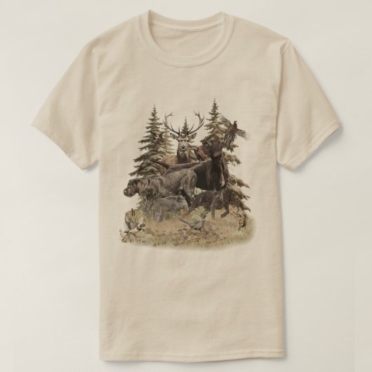 Duitse Staande Draadharige Pointer T-shirt (Design voorkant)