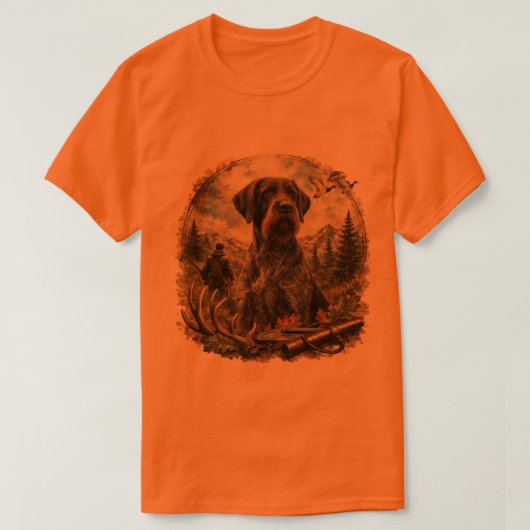 Duitse Staande Draadharige Pointer T-shirt (Design voorkant)