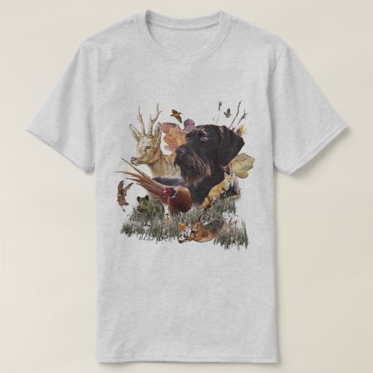 Duitse Staande Draadharige Pointer T-shirt (Design voorkant)