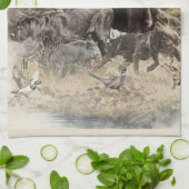 Duitse Staande Draadharige Pointer Theedoek (Gevouwen)
