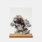 Duitse Staande Hond     Acryl Bord (Voorkant)