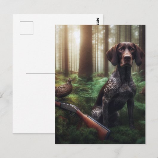 Duitse Staande Hond Briefkaart (Voorkant / Achterkant)