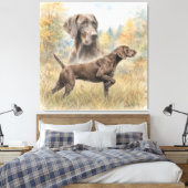 Duitse Staande Hond Canvas Afdruk (Insitu (Slaapkamer))