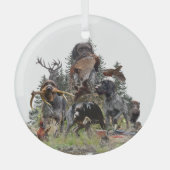 Duitse Staande Hond Draadhaar Glas Ornament (Voorkant)