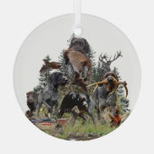 Duitse Staande Hond Draadhaar Glas Ornament (Achterkant)