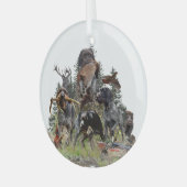 Duitse Staande Hond Draadhaar Glas Ornament (Voorkant links)
